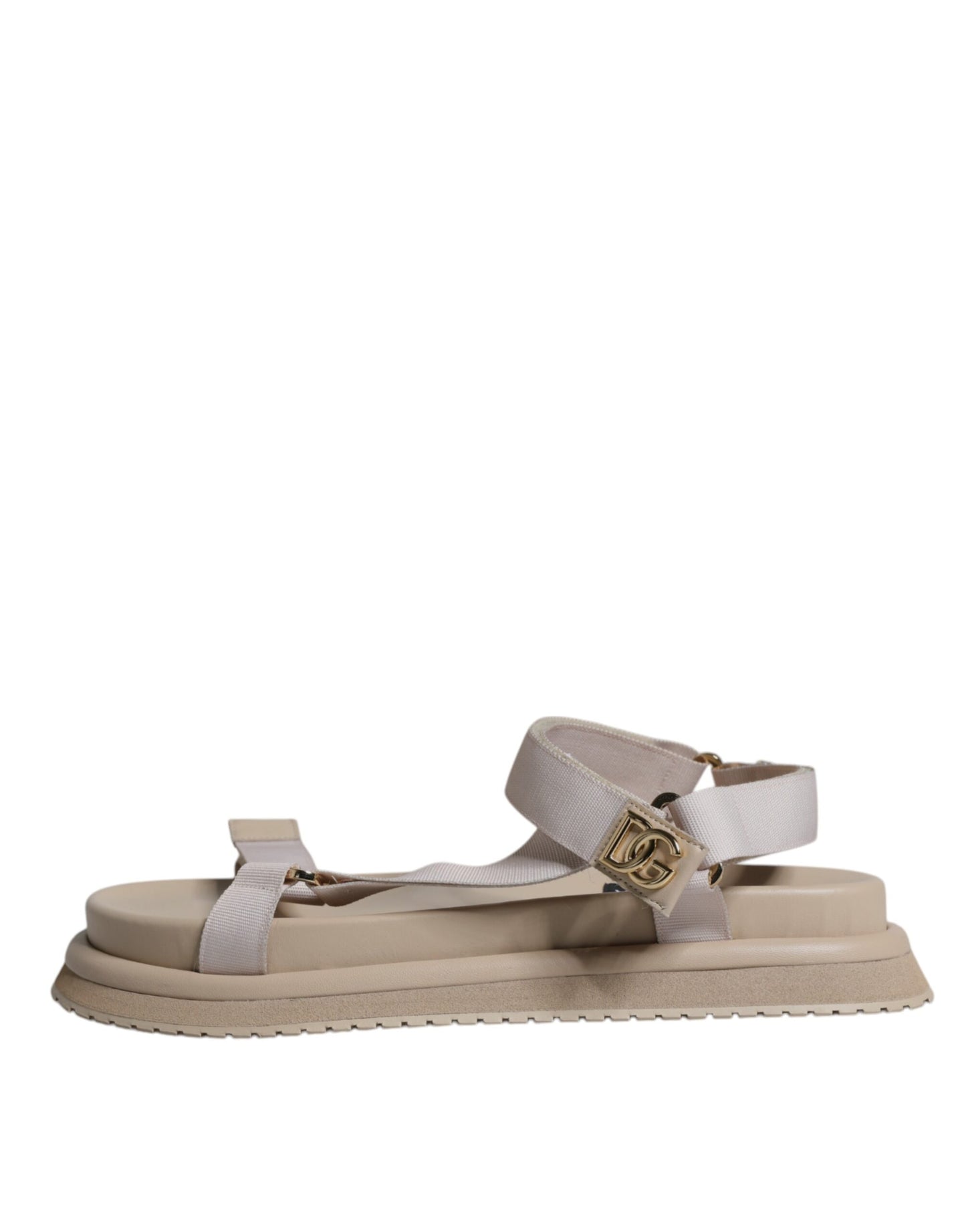 Dolce & Gabbana Beige Nappa Devotion Strap Men Sandals Shoes