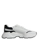 Dolce & Gabbana White Black DAYMASTER Leather Sneakers Shoes