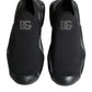 Dolce & Gabbana Black Slip On Wave Low Top Men Sneakers Shoes