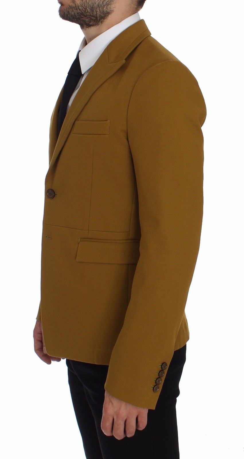 Dolce & Gabbana Elegant Yellow Cotton Blend Casual Blazer