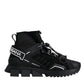 Dolce & Gabbana Black Sorrento Socks Logo Sneakers Shoes