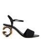 Dolce & Gabbana Black KEIRA Heels Ankle Strap Sandals Shoes