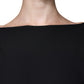 Dolce & Gabbana Black Viscose Cut Out A-line Long Sleeves Mini Dress