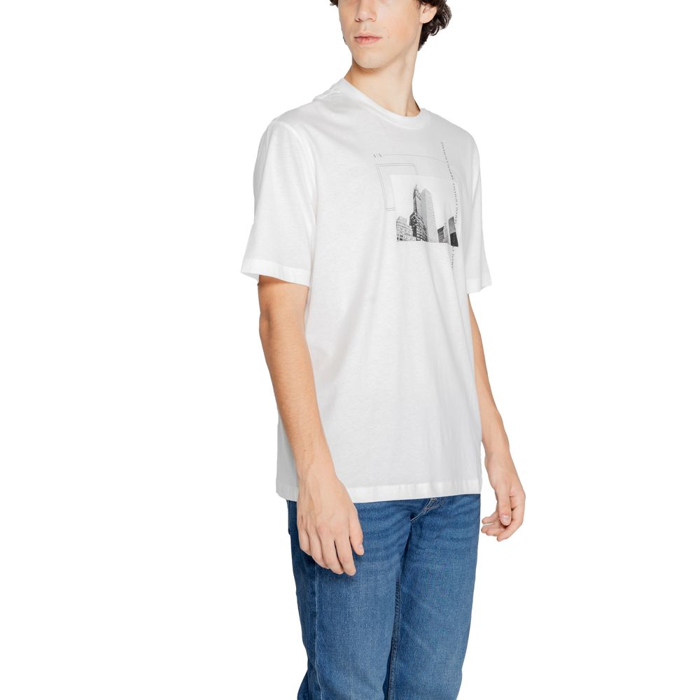 Armani Exchange White Cotton T-Shirt