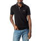 Armani Exchange Black Cotton Polo Shirt