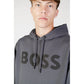 Hugo Boss Gray Cotton Sweater