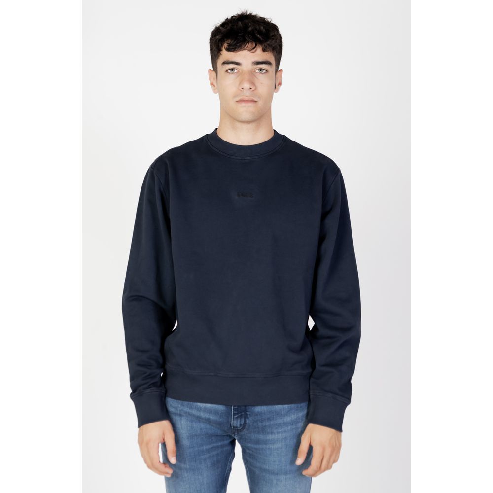 Hugo Boss Blue Cotton Sweater