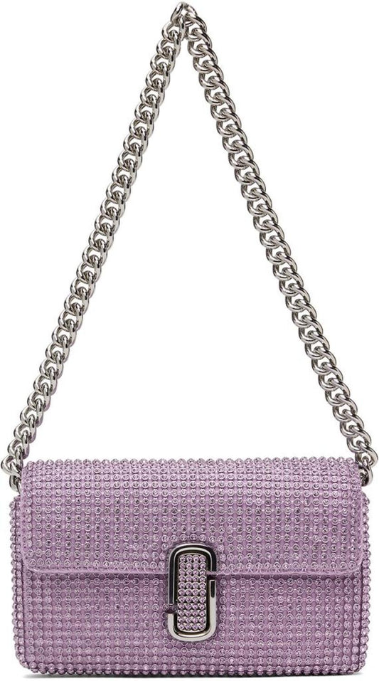 Purple 'The Rhinestone J Marc Mini' Shoulder Bag