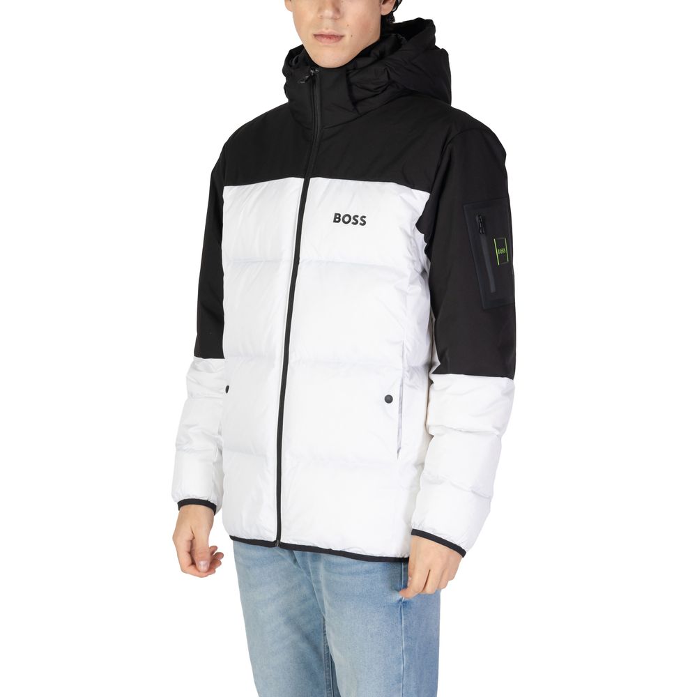 Hugo Boss White Recycled Polyester Jacket