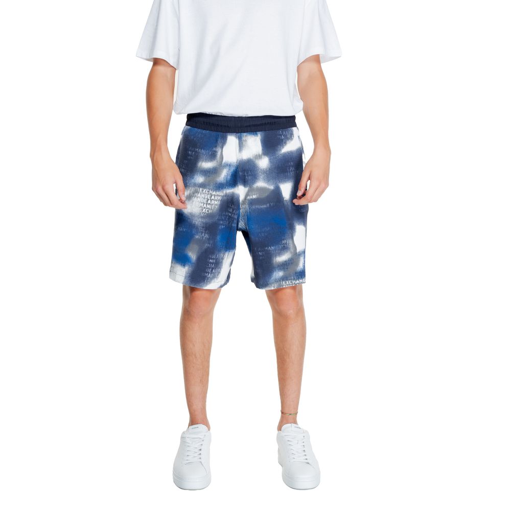 Armani Exchange Blue Cotton Short