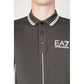 EA7 Emporio Armani Gray Cotton Polo Shirt