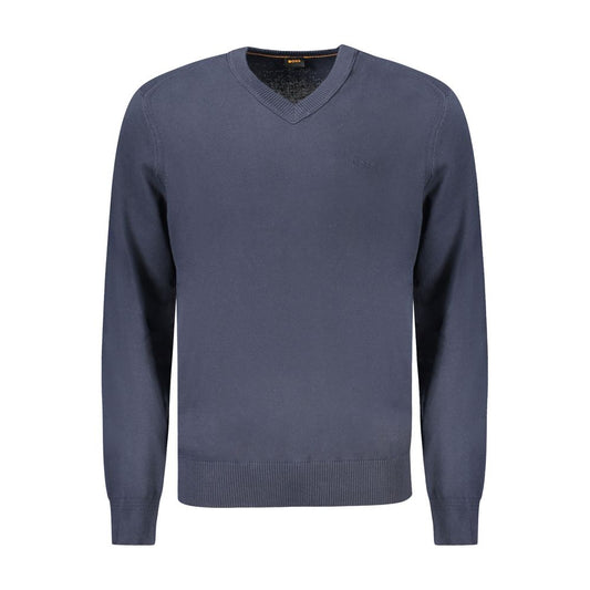 Hugo Boss Blue Cotton Sweater