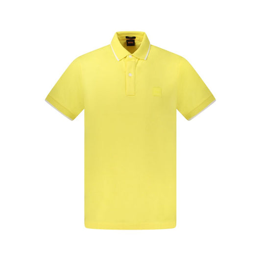 Hugo Boss Yellow Cotton Polo Shirt