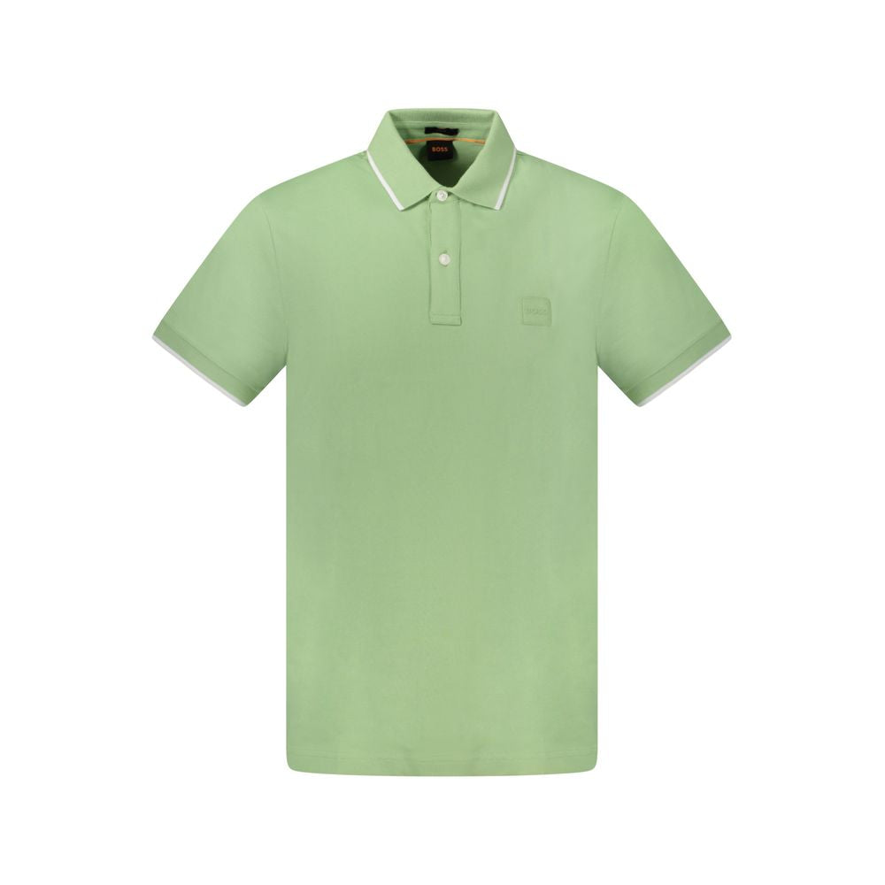 Hugo Boss Green Cotton Polo Shirt