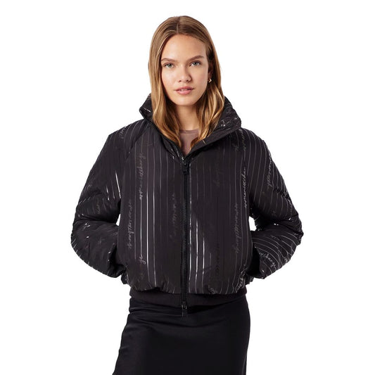 Armani Exchange Black Polyester Jackets & Coat