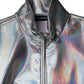 Dolce & Gabbana Silver Iridescent Full Zip Men Bomber Jacket