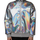 Dolce & Gabbana Silver Iridescent Full Zip Men Bomber Jacket