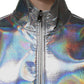 Dolce & Gabbana Silver Iridescent Full Zip Men Bomber Jacket