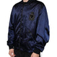 Dolce & Gabbana Blue Crown Heart Full Zip Men Bomber Jacket