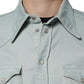 Dolce & Gabbana Light Blue Cotton Button Down Casual Shirt