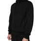 Dolce & Gabbana Black Cotton Full Zip Hooded Bomber Jacket