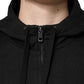 Dolce & Gabbana Black Cotton Full Zip Hooded Bomber Jacket