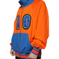 Dolce & Gabbana Orange Blue Full Zip Jersey Bomber Jacket