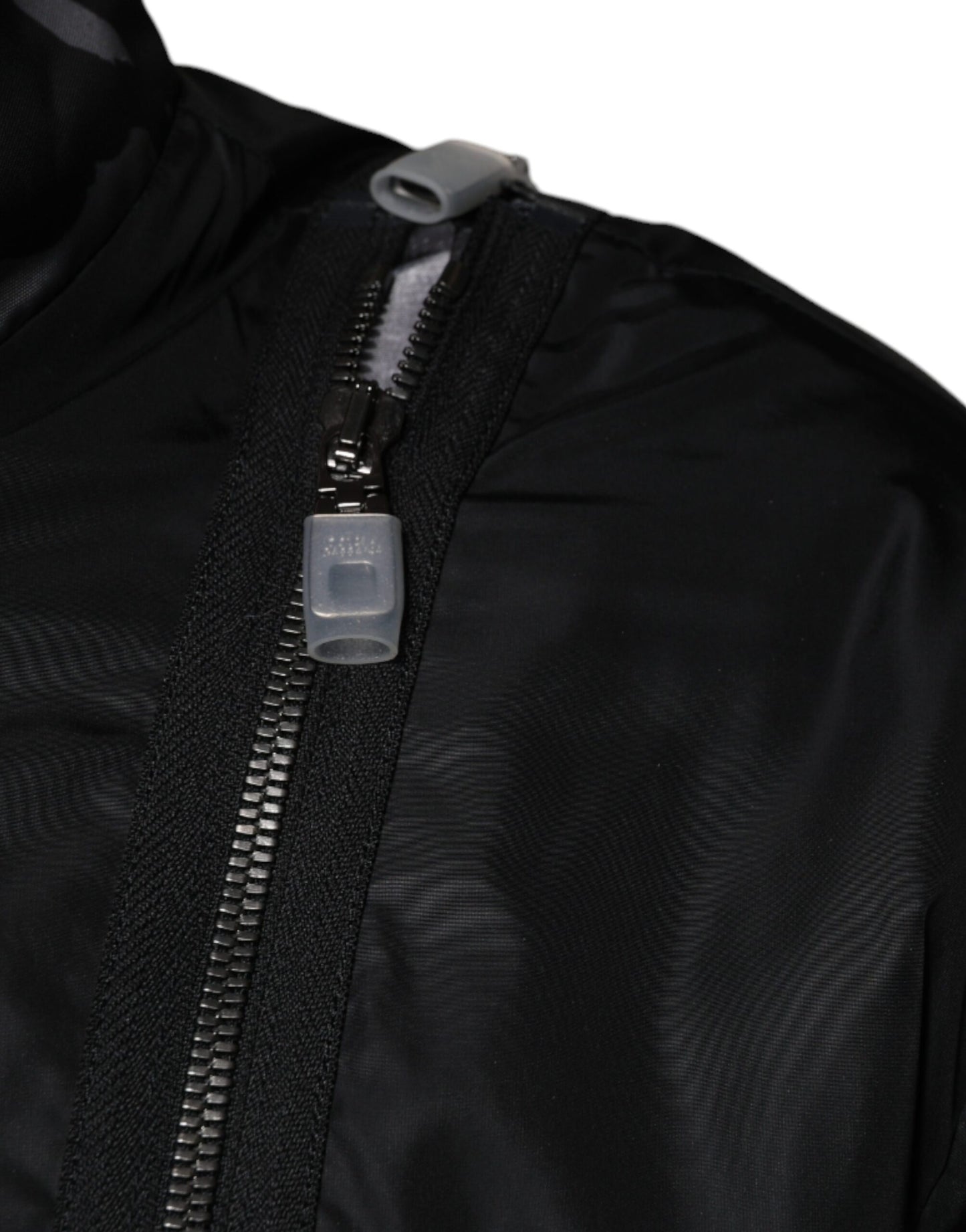 Dolce & Gabbana Black Nylon Full Zip Men Bomber Jacket