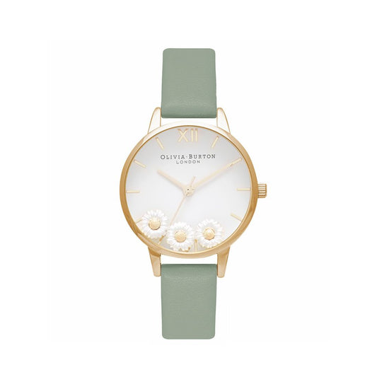 Olivia Burton Green Synthetic Leather Watch