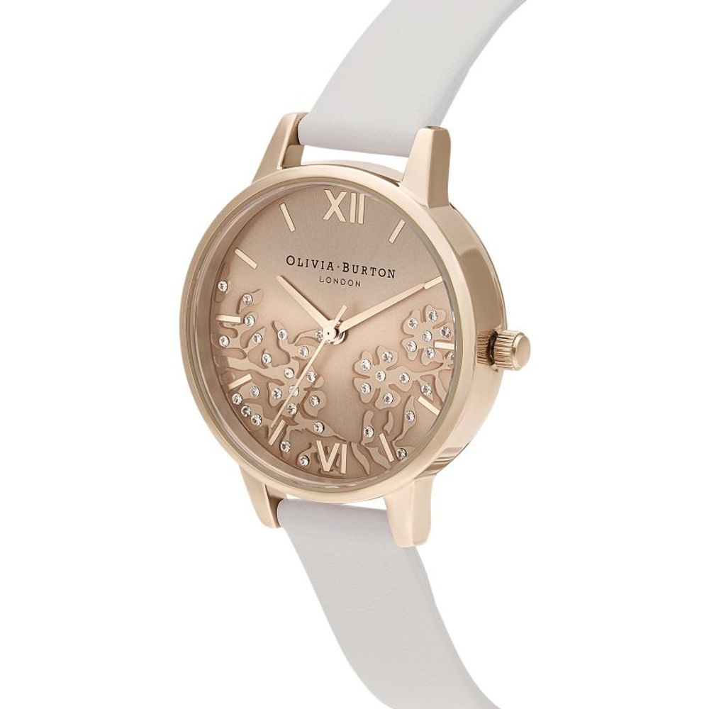 Olivia Burton White Synthetic Leather Watch