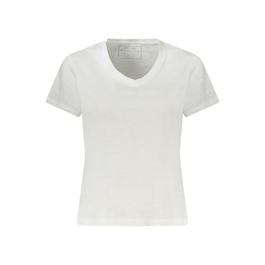 Guess Jeans White Cotton Tops & T-Shirt