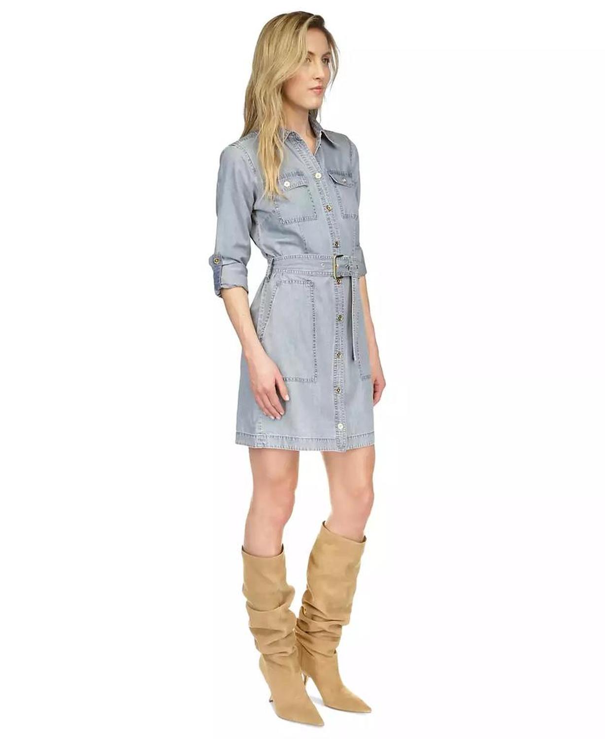 Women's Chambray Utility Shirtdress