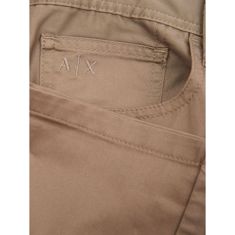 Armani Exchange Brown Cotton Jeans & Pant