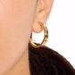 Gold-Tone Small Color Pavé Hoop Earrings, 1"