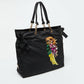 Marc Jacobs Black Nylon And Leather Tropical Chappy Bird Shopper Tote