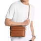 Men's Leather Utility Zip Crossbody Bag