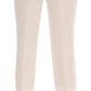 Dolce & Gabbana Elegant White Capri Pants - Cotton & Silk Blend