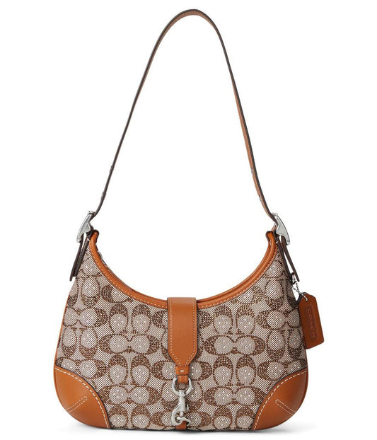 Hamptons Hobo Bag In Crystal Signature Jacquard