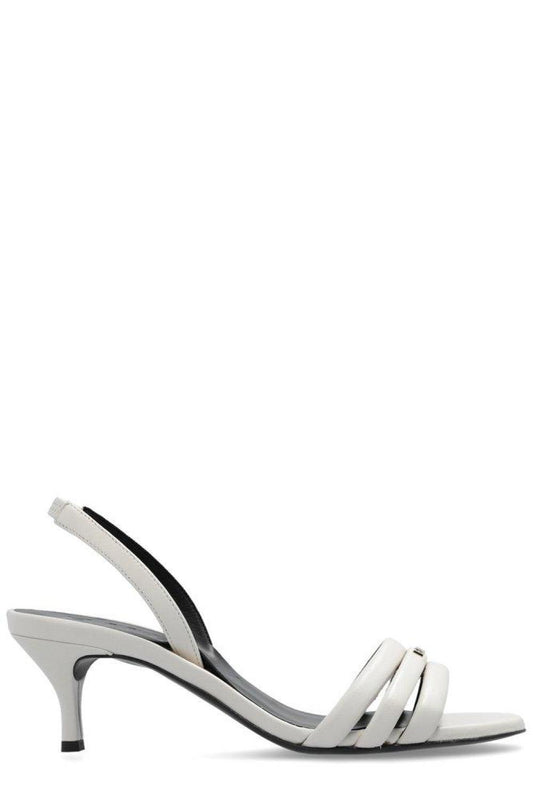 Furla Logo Lettering Slingback Heeled Sandals