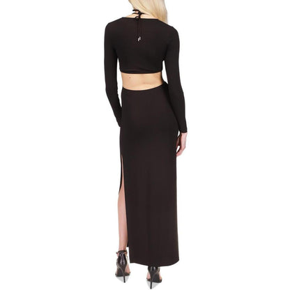 Womens Knit Cut-Out Maxi Dress