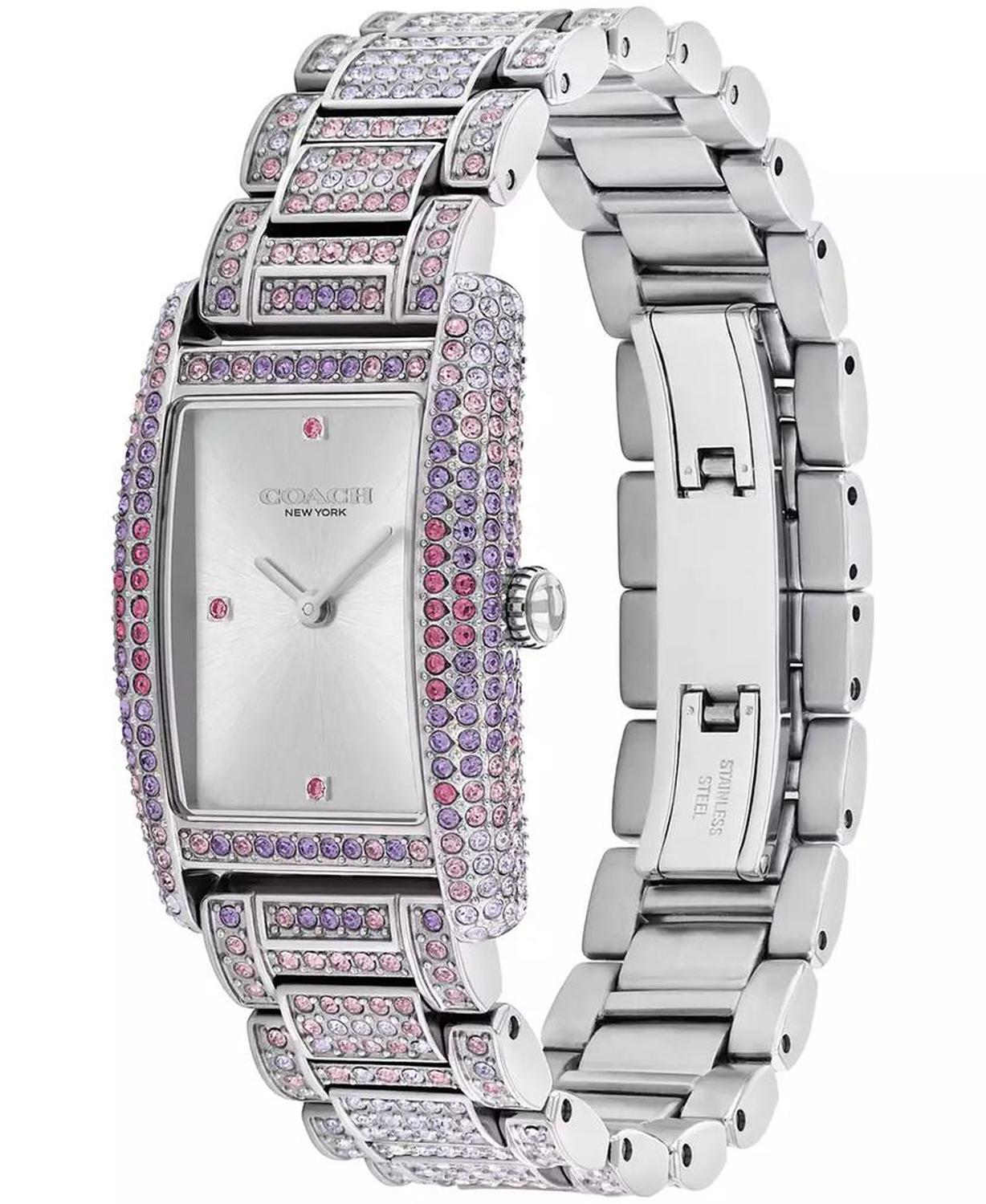 Women's Reese Silver Stainless Steel and Crystals Bracelet Watch 24.5mm