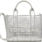 Silver 'The Metallic Leather Small' Tote