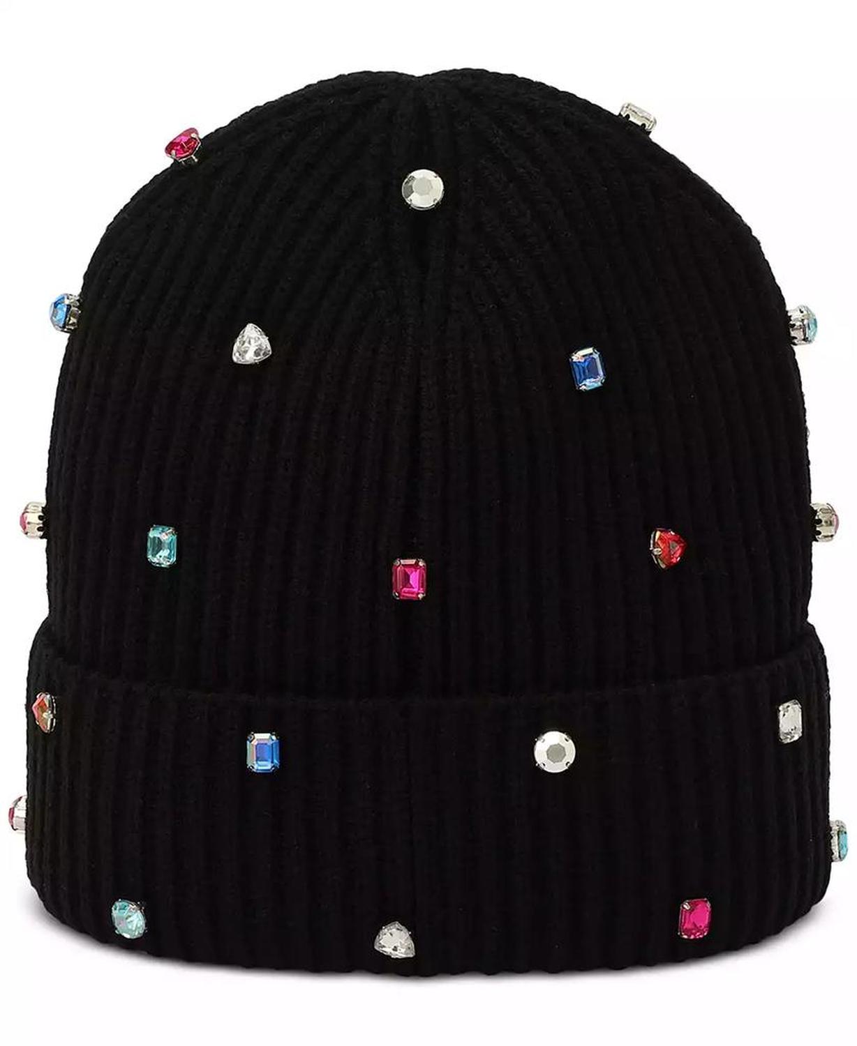 Women's Embellished Ribbed Beanie