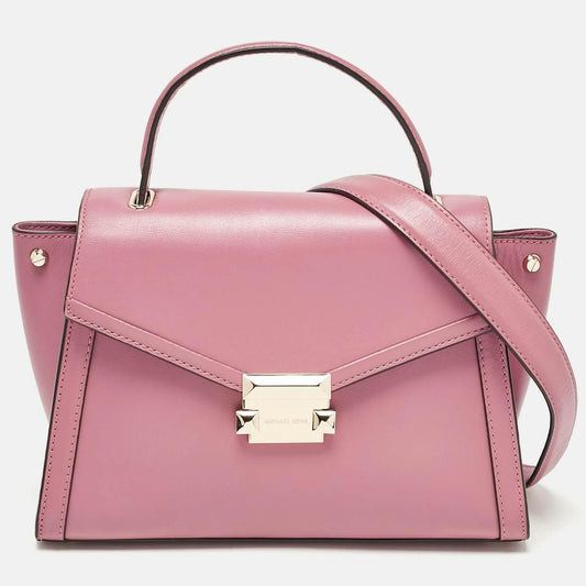 Pink Leather Medium Whitney Top Handle Bag