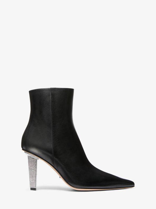 Halle Embellished Leather Ankle Boot