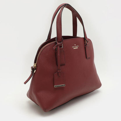 Burgundy Leather Sylvia Dome Satchel