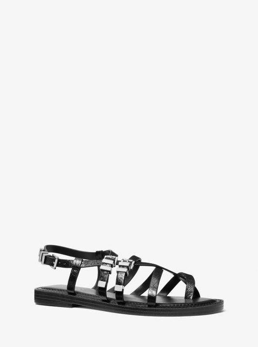 Darrington Crackled Leather Sandal