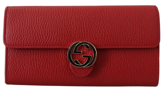 Gucci Elegant  Leather Wallet with Iconic Women's Interlock