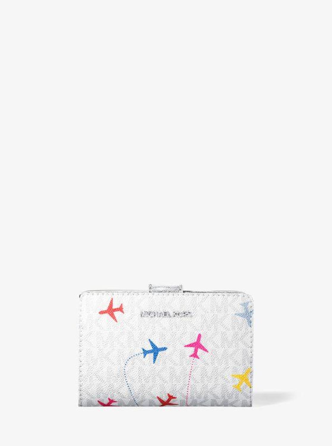 Jet Set Travel Medium Printed Signature Logo Bi-Fold Wallet