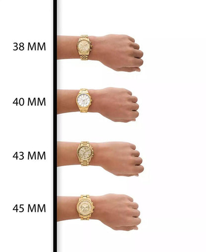 Women's MK Astor Link Two-Hand Gold-Tone Stainless Steel Watch 14mm